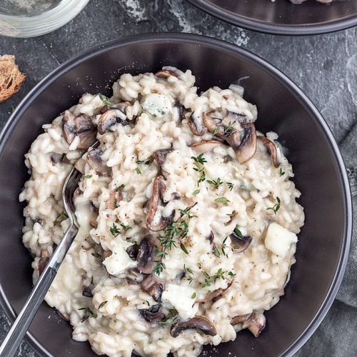Mushroom and Blue Cheese Risotto - As Easy As Apple Pie